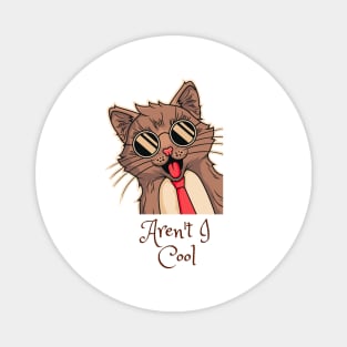 Cool and calm cat design Magnet